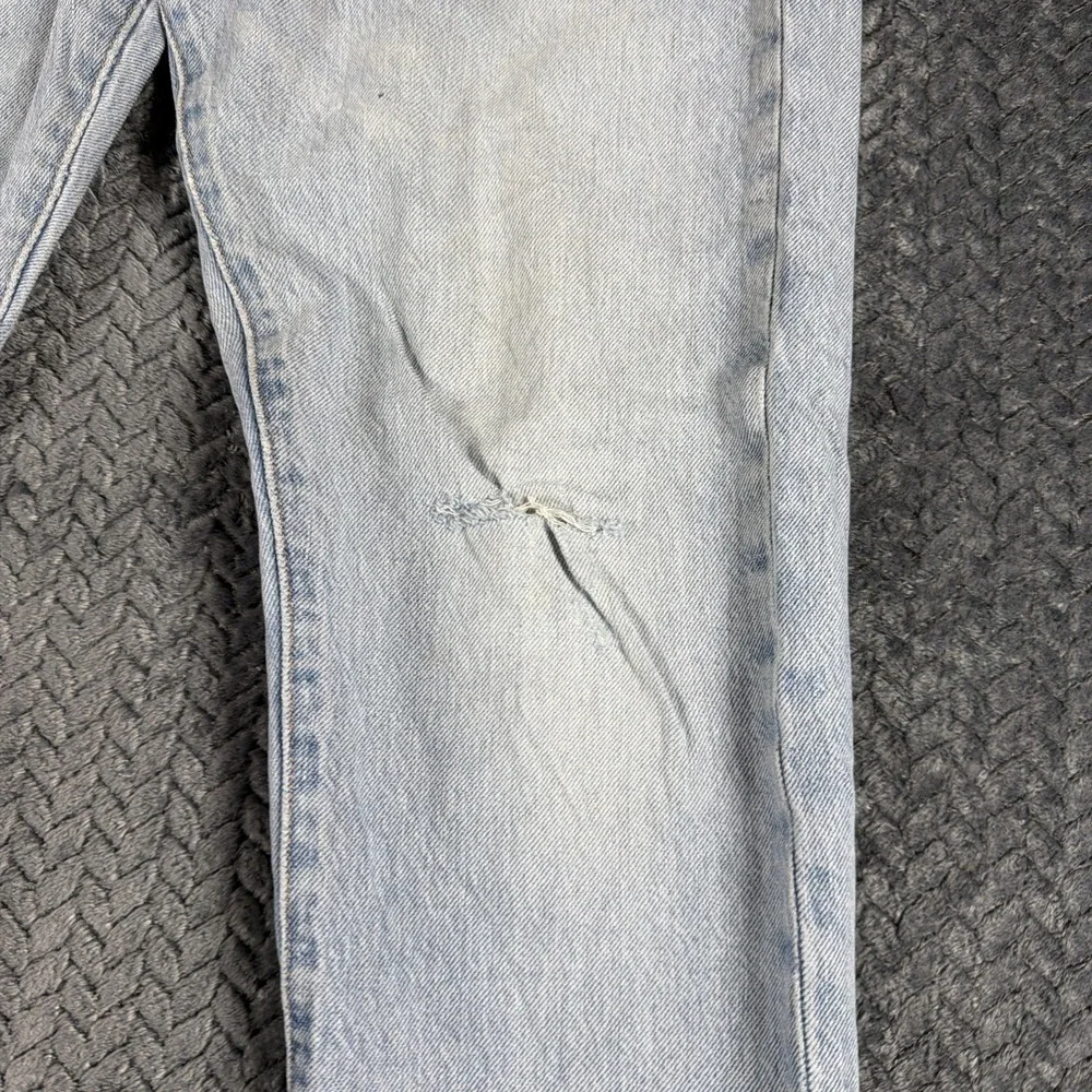 Levi's 510 Jeans Mens 34x32 Blue Light Wash Super Skinny Fit Straight Distressed